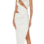 PLT LABEL OFF WHITE DRAPED RUCHED SKIRT MIDAXI DRESS Size Small NWT Photo 0