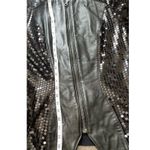Vintage Firenze Santa Barbara Black Leather Jacket Sz Small MultiColor Moto Photo 3