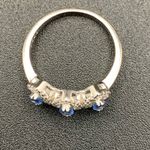 Marquise Cut 2.44 TCW 3 Stone Tanzanite Anniversary Ring Sterling Silver Size 8 Photo 5