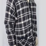 Diane Von Furstenberg  Vintage Cotton Gray~White Plaid Button Cardigan Sweater 2X Photo 0