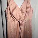 After Six  • Gown • Sleeveless Wrap Dress • Satin Maxi • 14R • Light Pink Photo 10
