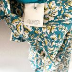 Anthropologie Maeve Point Breeze Teal Blue Floral Boho Romper Size 8 Photo 4