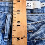 Hidden Blue High Rise Straight Leg Jeans Womens 24 Asymmetrical Closure Denim Photo 8