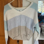 Hollister  V-Neck Sweater - Light Blue, Cream, Beige Photo 0