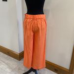 Per Se  Anthropologie coral linen blend crop pants size S Photo 2