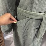 Raquel Allegra cotton blend trench coat Green Photo 5