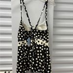 Lands' End Black and White Polka Dot swim top Size 22W Photo 2