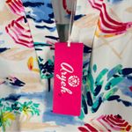 Aryeh  Multicolor Nautical Sailboat Print Split Neck Sleeveless Mini‎ Dress XS Photo 4