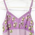 Anna Piaa Whimsical Fairycore Y2K 100% Silk Floral Embroidered Slip Dress 8 Purple Photo 3