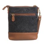 Stone Mountain Brand New  Women's Sydney Embossed Leather Purse Bag Black Brown Photo 1