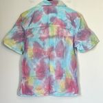 BP NWT by Nordstrom Tie Dye Oversized Short Sleeve Button Up Shirt XS Photo 4