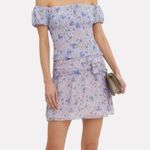 Intermix - Valentina Off The Shoulder Top Lavender Floral Crop Top Photo 0
