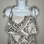 Davi & Dani  Paisley Border Print Ruffle Detail Maxi Dress Size M NWT Photo 2