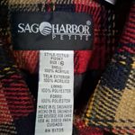 Sag Harbor Tan and Red Plaid Button up‎ Size 6P Photo 2