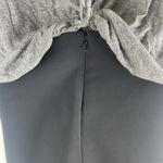 Black Halo  Gwen Blouson Tie Back Mini Dress Gray Black Size XS Photo 9