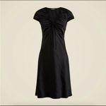J.Crew NWOT Short Sleeve Slip Mini Dress Textured Satin Black Sz 8 Photo 9