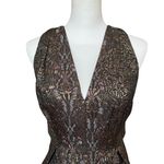 Topshop  Dress Size 8 Gold HOCO Mini Party Sleeveless Fit Flare Cocktail Dressy Photo 5