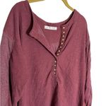 Free People We the Free Red Slouchy Oversized Button Blouse XS Photo 5