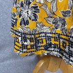 Market & Spruce Women's Size L Yellow Floral Embroidered Sleeveless Dress Photo 2