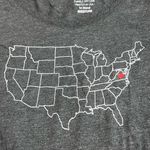 Counter Couture Women's Gray Virginia Heart Map Graphic Tee Photo 2