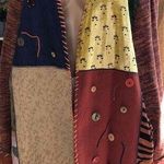 Sharon Anthony Crystal Boho Ethnic Patch Jacket Multicolor Button FrontSize 3X Photo 0