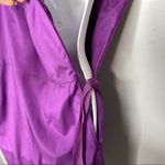 Trina Turk Silk Dress Womens Size 8 One Shoulder Beaded Belted Mini Party Purple Photo 6