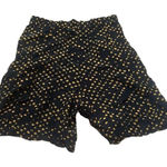Claude Womens Small Vintage 1990s Black Yellow Polka Dot High Rise Flowy Shorts Photo 0