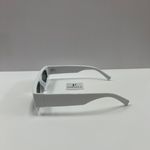90s Style Oval Small White Sunglasses Photo 2