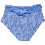 Aerie High Waisted Bikini Bottom Women's Size Medium Blue Textured NWT Photo 1