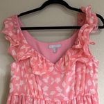 Chelsea28 NWOT  X Nordstrom Ruffle Midi Dress In Pink Falling Leaves Photo 5