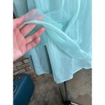 Pajama top satin lace and sheer aqua blue tan Size XL Photo 4