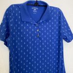 Riders By Lee Polo Style Midi Short Sleeve T-Shirt Dress Anchor Print EUC Sz Lg Photo 1