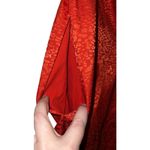 Saylor Red Orange Jacquard Jumpsuit Spaghetti Strap Wide Leg XS Formal Wedding Photo 3