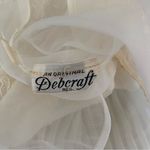 Vintage An Original Debcraft Sheer Cream Nylon Embroidered Pearl Button Blouse Photo 5