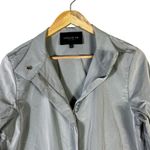 Lafayette 148 Zip Jacket Sz S Silver Blue Pockets Coastal Old Money Clean Girl Photo 2