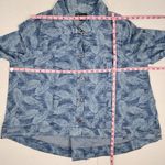 DG2 Diane Gilman SoftCell Denim Lightweight Jacket Shacket Blouse Shirt Leaf 1X Blue Photo 9