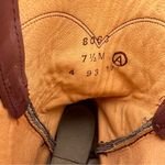 Vintage 80s Acme Boots Burgundy Roper Pull On Cowgirl Boots 7 1/2M Red Size 7.5 Photo 6