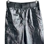 Wilfred  Aritzia shiny command High Waist Slim Straight Pants‎ Black ankle 2 Photo 1