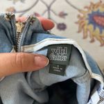 Wild Fable  Light Wash Classic Denim Stretchy Mini Skirt High Rise Size 4 Photo 2