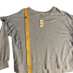 Crown & Ivy NWT  Soft Blue Eyelet Lace Detail Long Sleeved Sweater‎ Size 3X Photo 4