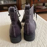 Mossimo Supply Co Mossimo Rihanna Lace Up Velvet Grey Combat Boots 6.5 Photo 5