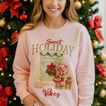 Strawberry Shortcake Sweet Holiday Vibes Pink Graphic Sweatshirt Christmas L Size L Photo 0