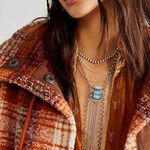 Free People NWT  Chantilly Layered Necklace In Silver Photo 0