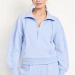 Old Navy  Women's Sky Blue Half-Zip Hoodie Photo 0