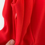 EXPRESS Red Grecian Neck Dress Party Size 0 Flirty Fun Holiday Photo 2