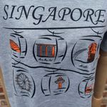 Singapore grey vintage tourist tee with pictures of historical landmarks… Gray Photo 1