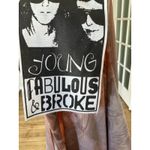 Young Fabulous and Broke  Naomi Velvet Jumpsuit M Tie Dye Peach Brown Wide Leg Photo 7