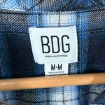 BDG  Urban Outfitters Oversized Plaid Flannel Shirt Blue Black Women’s Medium Photo 2