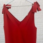 BiBi Tie Shoulder Wrap Top Red M/L Casual Chic Size L Photo 5