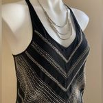 Madison Marcus  Black & Silver Silk Beaded Mini Dress Sz. XS Photo 2
